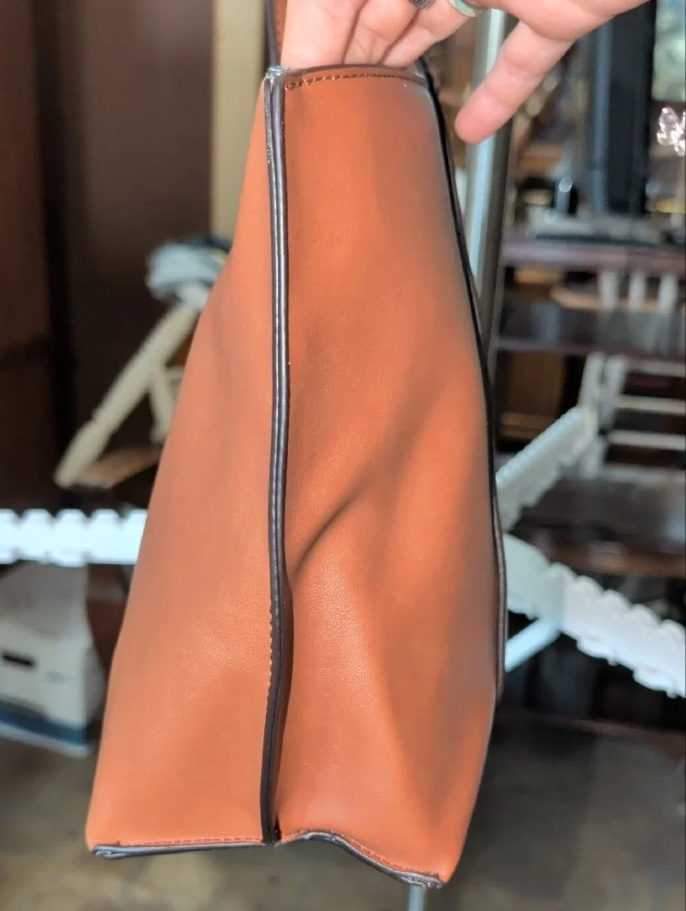 Nine West Cognac Brown Tote Shoulder Bag